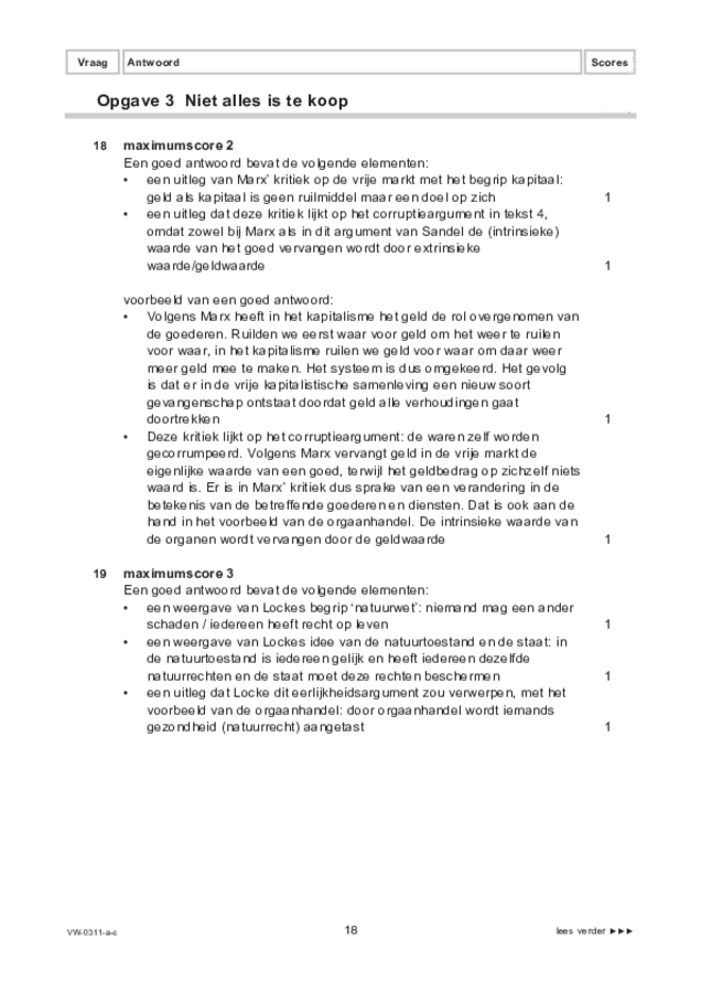 Correctievoorschrift examen VWO filosofie 2021, tijdvak 1. Pagina 18