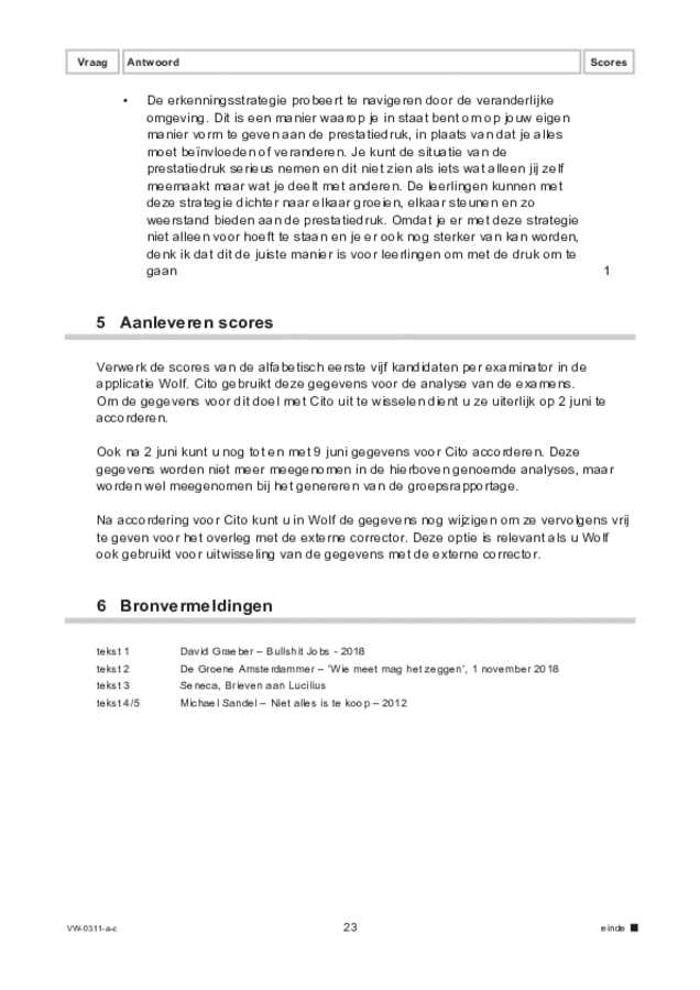 Correctievoorschrift examen VWO filosofie 2021, tijdvak 1. Pagina 23