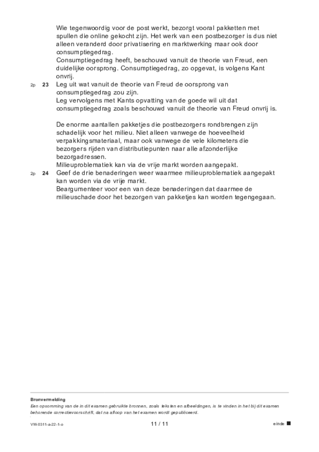 Opgaven examen VWO filosofie 2022, tijdvak 1. Pagina 11