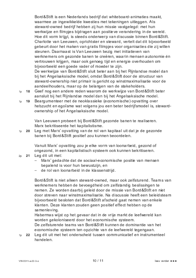 Opgaven examen VWO filosofie 2022, tijdvak 3. Pagina 10