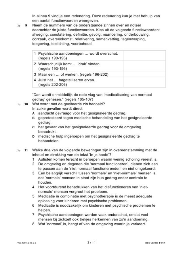 Opgaven examen VWO Nederlands 2015, tijdvak 2. Pagina 3