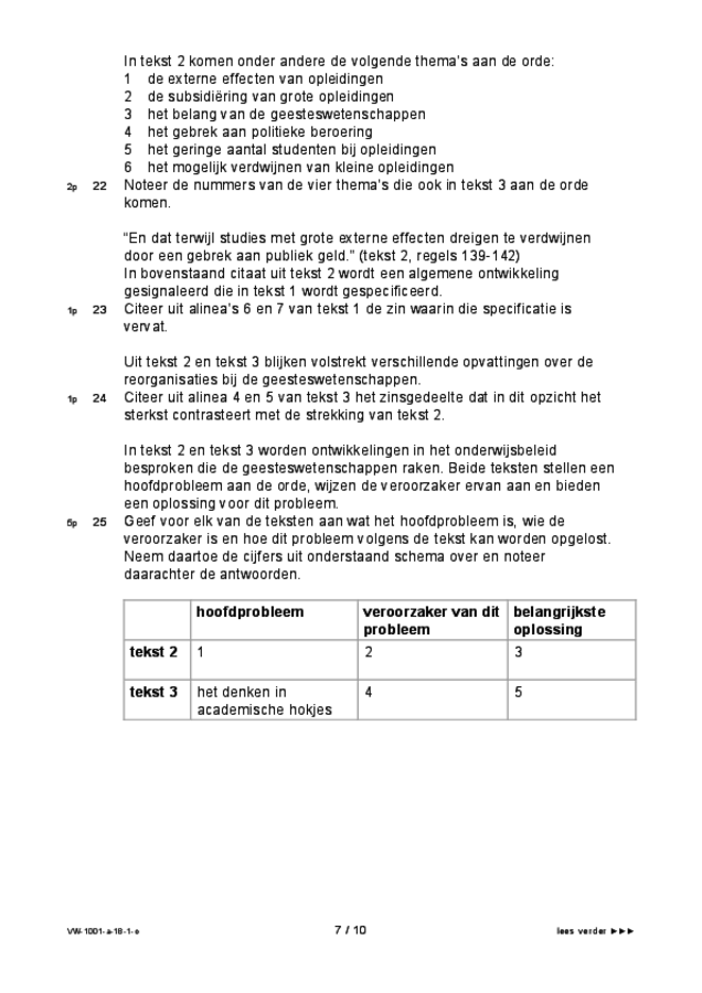 Opgaven examen VWO Nederlands 2018, tijdvak 1. Pagina 7