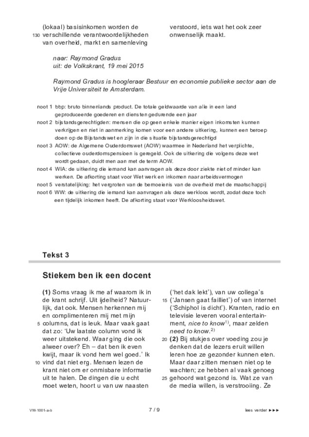 Bijlage examen VWO Nederlands 2021, tijdvak 1. Pagina 7