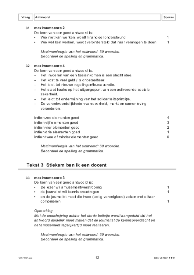 Correctievoorschrift examen VWO Nederlands 2021, tijdvak 1. Pagina 12