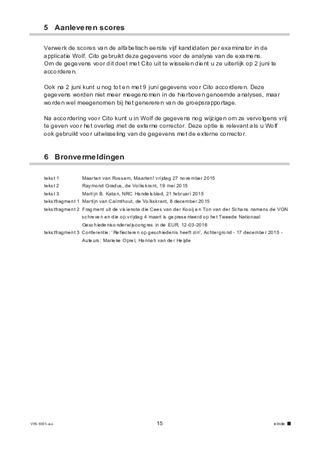 Correctievoorschrift examen VWO Nederlands 2021, tijdvak 1. Pagina 15