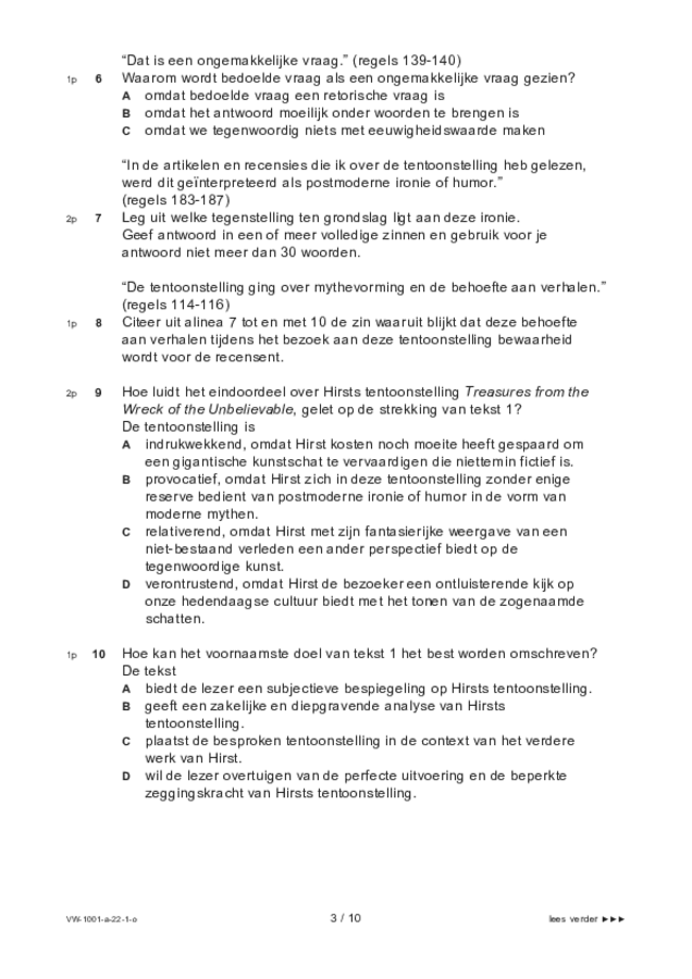 Opgaven examen VWO Nederlands 2022, tijdvak 1. Pagina 3