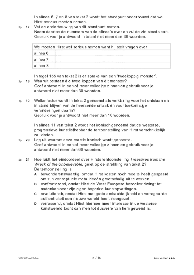 Opgaven examen VWO Nederlands 2022, tijdvak 1. Pagina 5