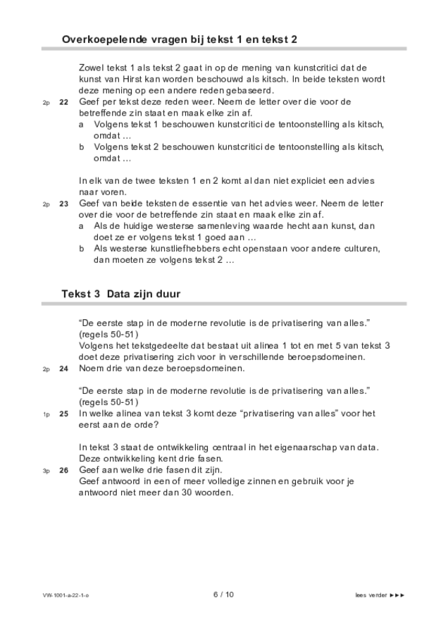 Opgaven examen VWO Nederlands 2022, tijdvak 1. Pagina 6