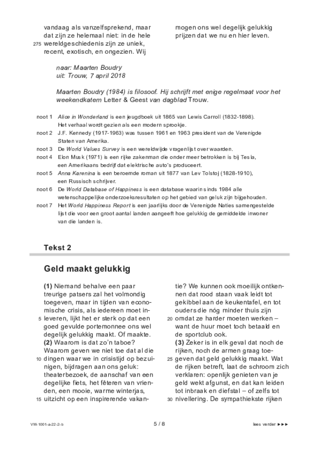 Bijlage examen VWO Nederlands 2022, tijdvak 2. Pagina 5