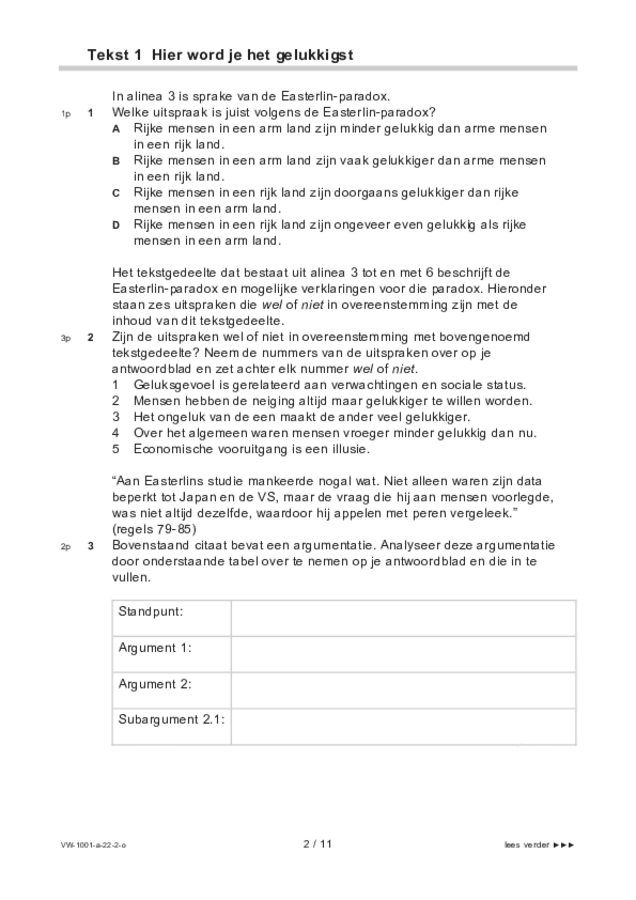 Opgaven examen VWO Nederlands 2022, tijdvak 2. Pagina 2