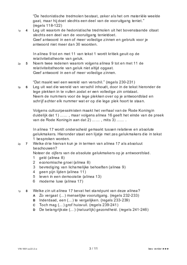 Opgaven examen VWO Nederlands 2022, tijdvak 2. Pagina 3