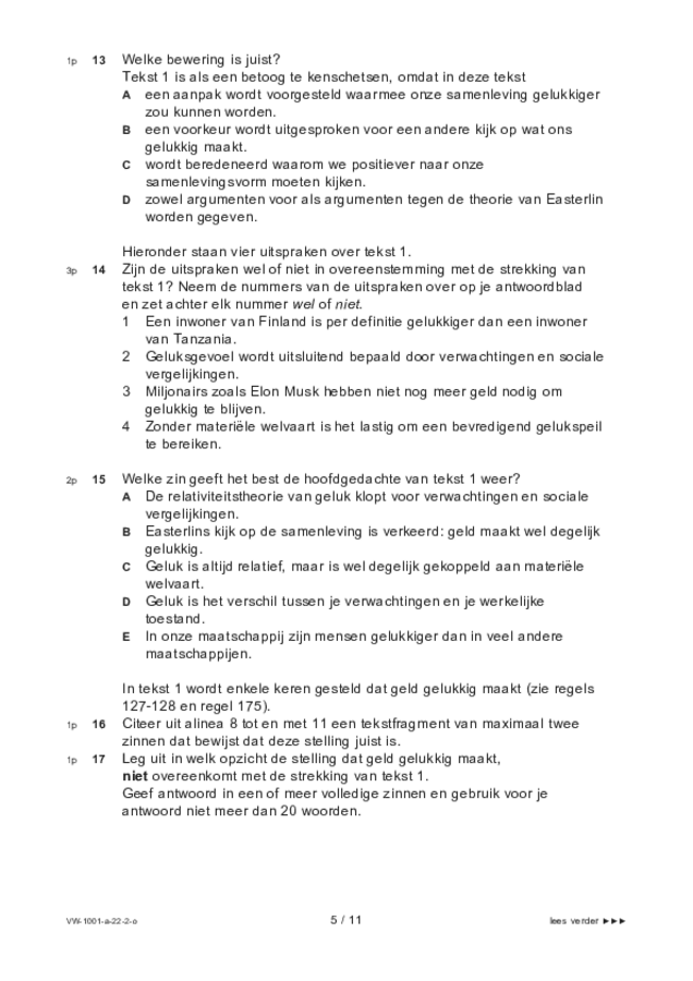 Opgaven examen VWO Nederlands 2022, tijdvak 2. Pagina 5