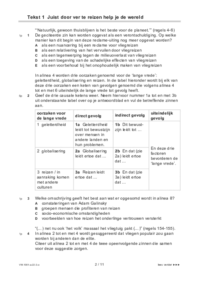 Opgaven examen VWO Nederlands 2022, tijdvak 3. Pagina 2