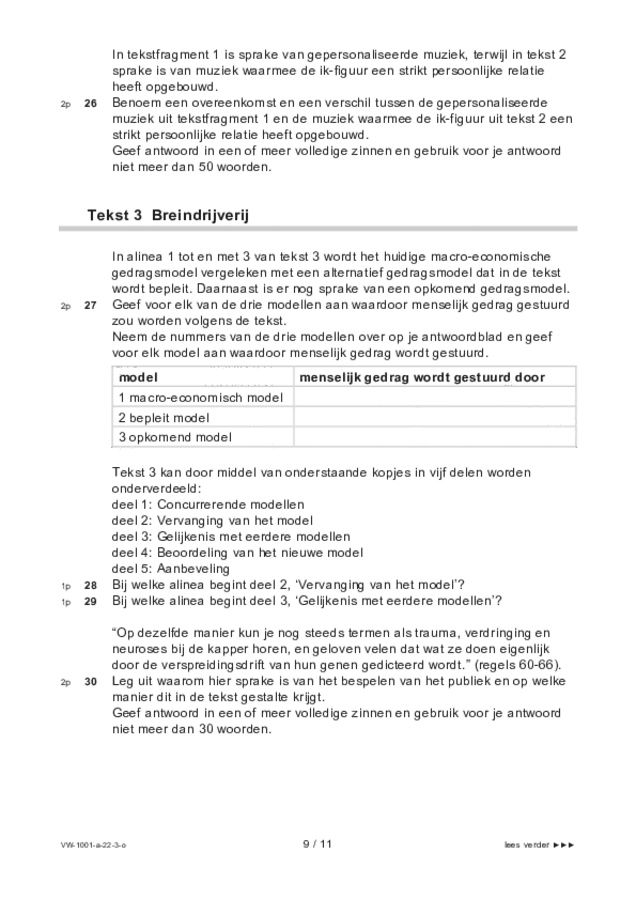 Opgaven examen VWO Nederlands 2022, tijdvak 3. Pagina 9