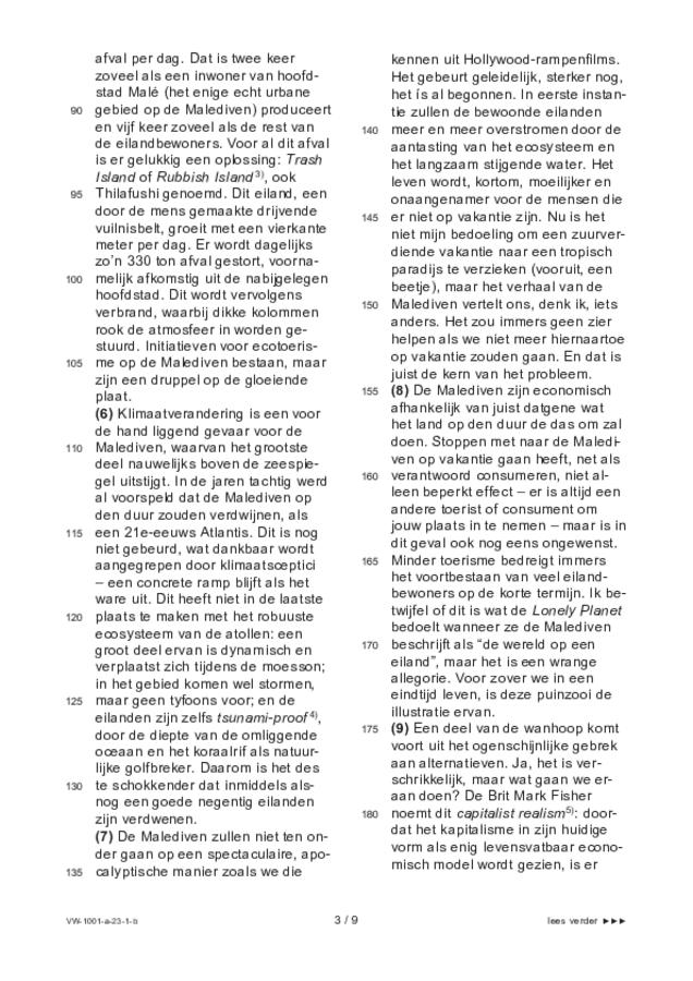 Bijlage examen VWO Nederlands 2023, tijdvak 1. Pagina 3