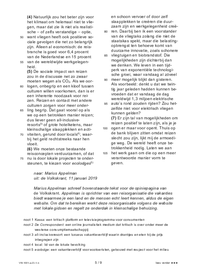 Bijlage examen VWO Nederlands 2023, tijdvak 1. Pagina 5