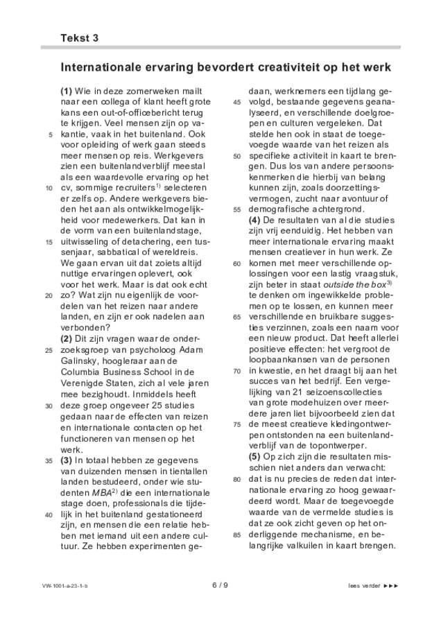 Bijlage examen VWO Nederlands 2023, tijdvak 1. Pagina 6