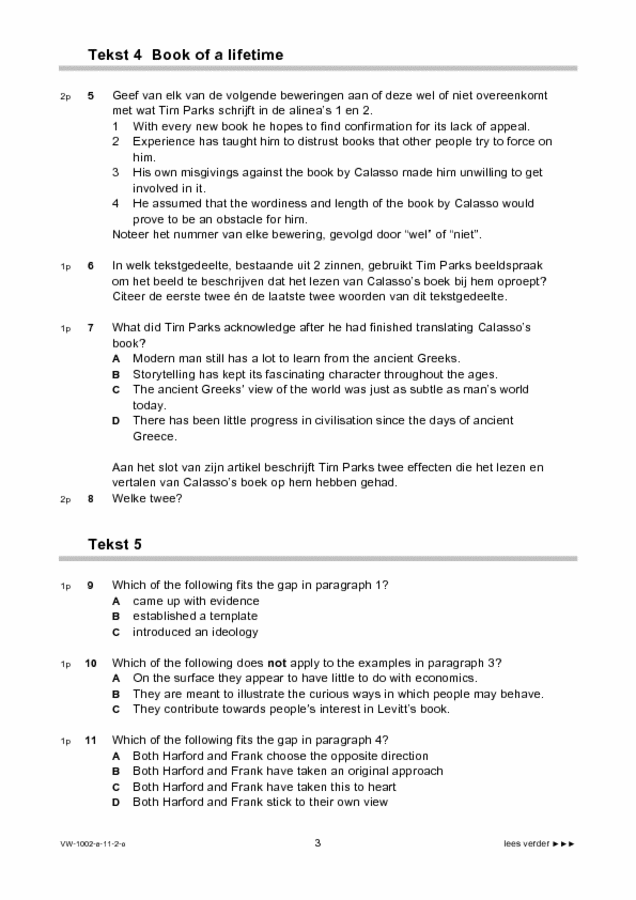 Opgaven examen VWO Engels 2011, tijdvak 2. Pagina 3