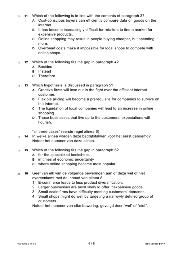 Opgaven examen VWO Engels 2014, tijdvak 1. Pagina 4
