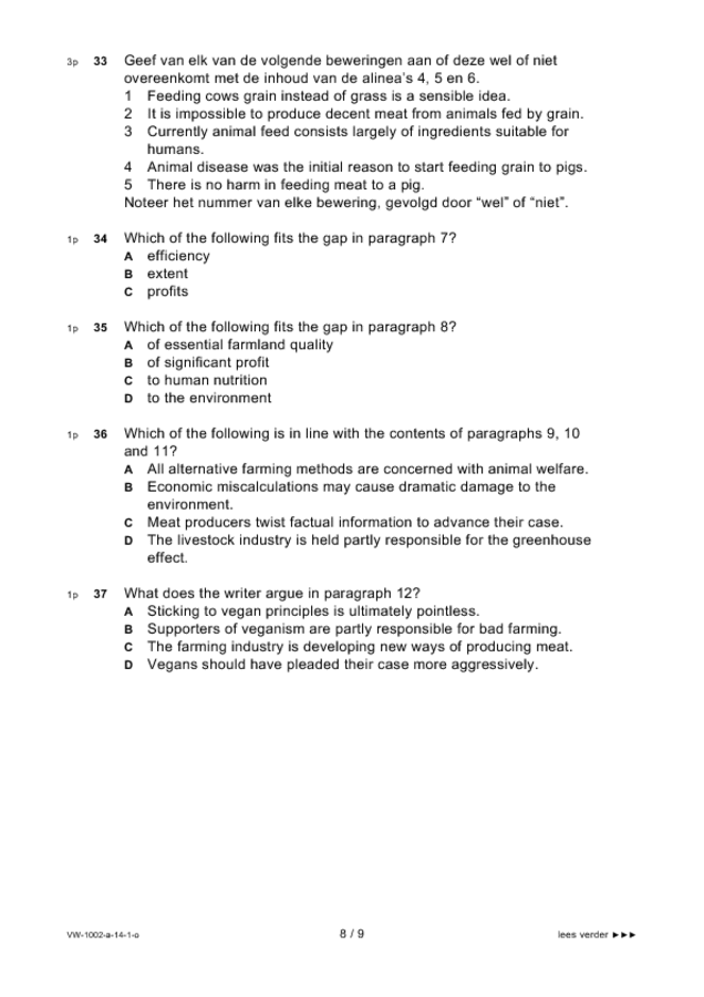 Opgaven examen VWO Engels 2014, tijdvak 1. Pagina 8