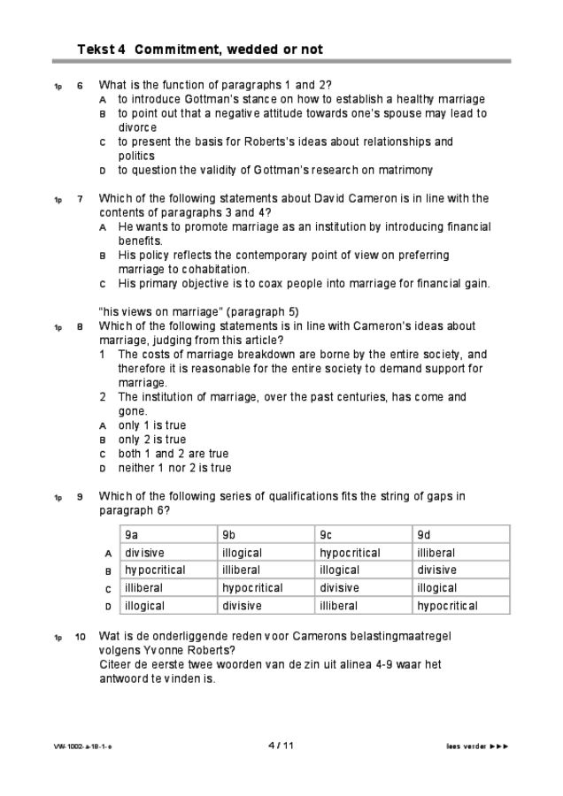 Opgaven examen VWO Engels 2018, tijdvak 1. Pagina 4