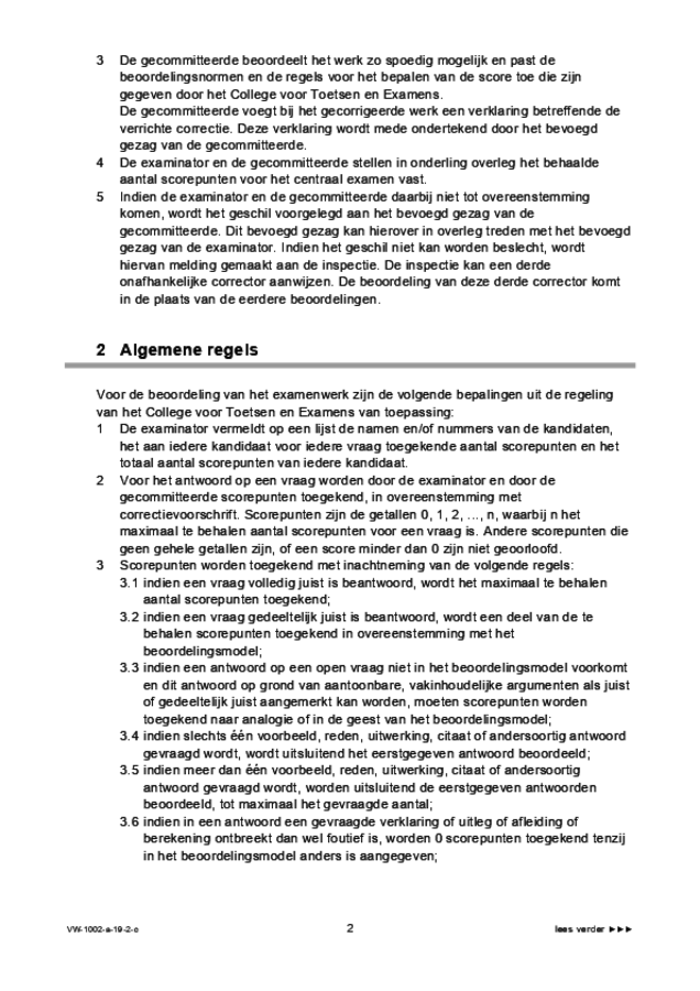 Correctievoorschrift examen VWO Engels 2019, tijdvak 2. Pagina 2