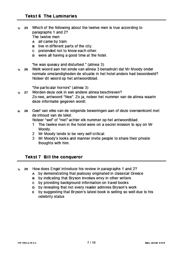 Opgaven examen VWO Engels 2019, tijdvak 2. Pagina 7
