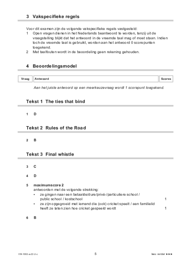 Correctievoorschrift examen VWO Engels 2022, tijdvak 2. Pagina 5