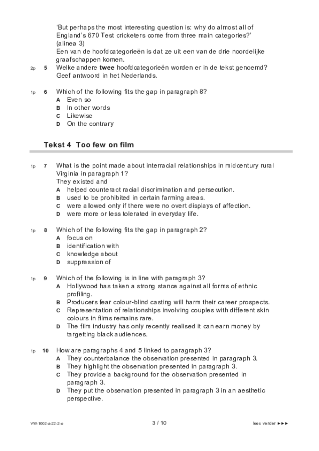 Opgaven examen VWO Engels 2022, tijdvak 2. Pagina 3