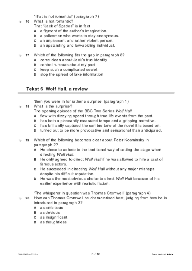 Opgaven examen VWO Engels 2022, tijdvak 2. Pagina 5