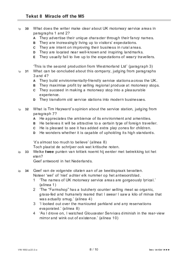Opgaven examen VWO Engels 2022, tijdvak 2. Pagina 8