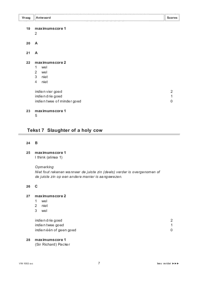 Correctievoorschrift examen VWO Engels 2022, tijdvak 3. Pagina 7