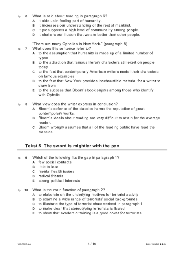 Opgaven examen VWO Engels 2022, tijdvak 3. Pagina 4