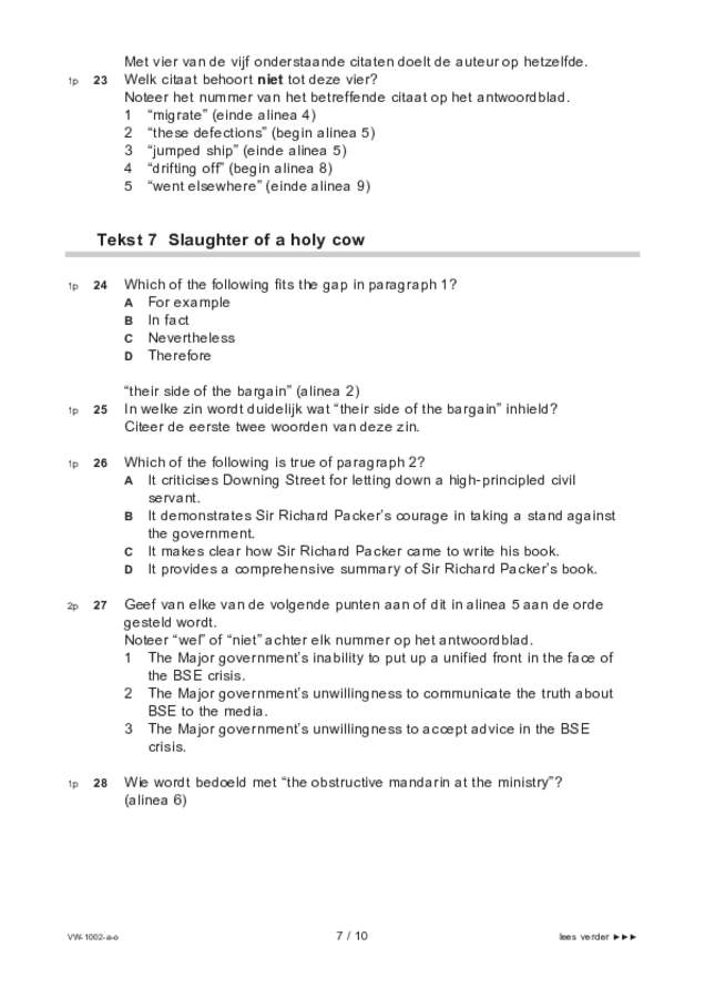 Opgaven examen VWO Engels 2022, tijdvak 3. Pagina 7