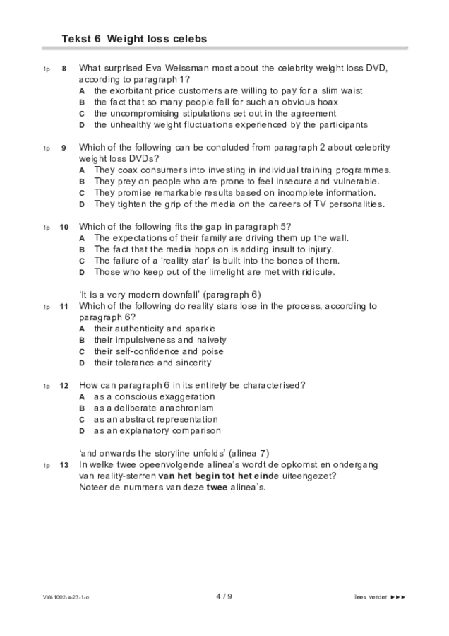 Opgaven examen VWO Engels 2023, tijdvak 1. Pagina 4