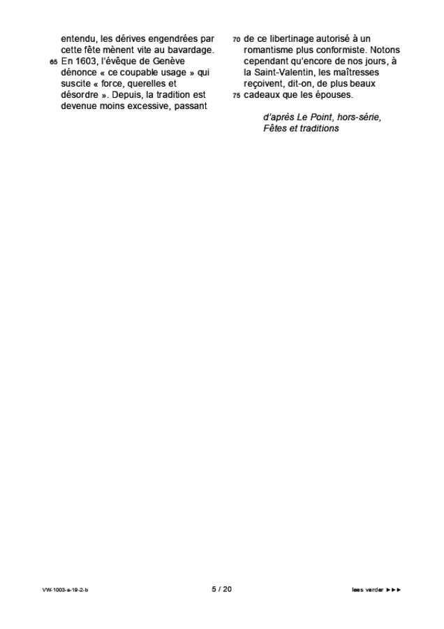 Bijlage examen VWO Frans 2019, tijdvak 2. Pagina 5