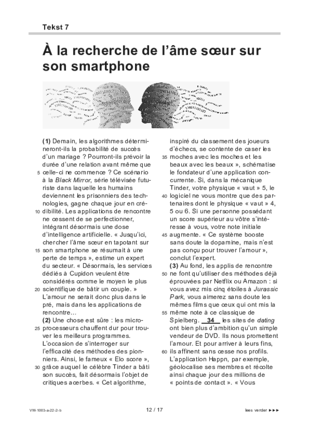 Bijlage examen VWO Frans 2022, tijdvak 2. Pagina 12