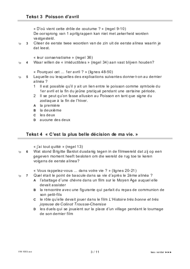 Opgaven examen VWO Frans 2022, tijdvak 3. Pagina 3