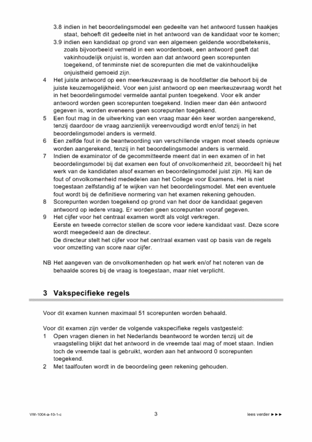 Correctievoorschrift examen VWO Duits 2010, tijdvak 1. Pagina 3