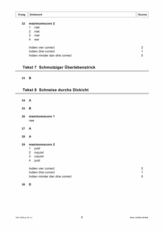 Correctievoorschrift examen VWO Duits 2010, tijdvak 1. Pagina 6