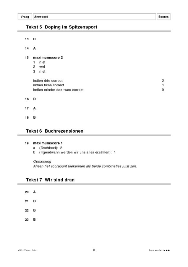 Correctievoorschrift examen VWO Duits 2015, tijdvak 1. Pagina 6