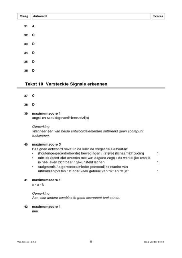Correctievoorschrift examen VWO Duits 2015, tijdvak 1. Pagina 8