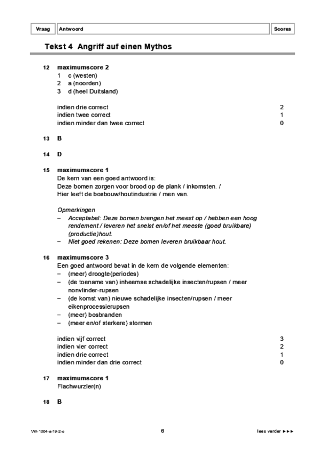 Correctievoorschrift examen VWO Duits 2019, tijdvak 2. Pagina 6