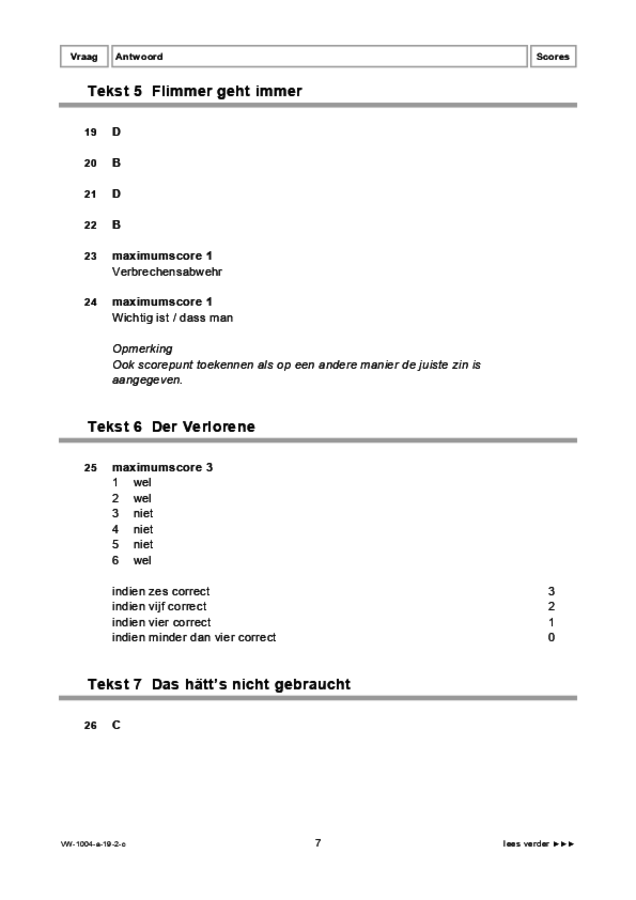 Correctievoorschrift examen VWO Duits 2019, tijdvak 2. Pagina 7