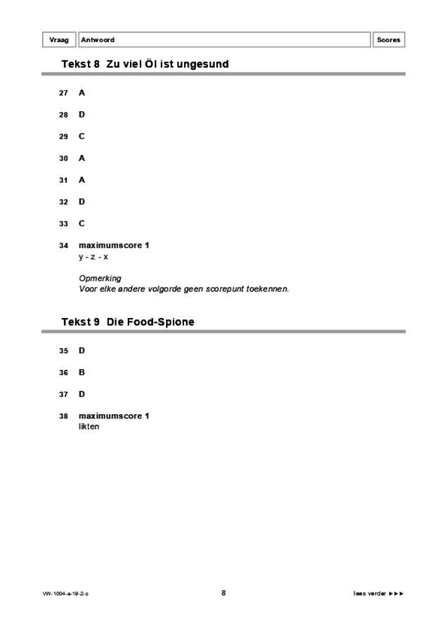 Correctievoorschrift examen VWO Duits 2019, tijdvak 2. Pagina 8