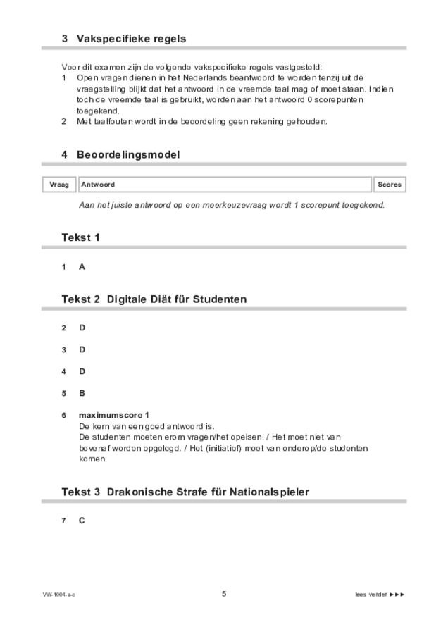 Correctievoorschrift examen VWO Duits 2021, tijdvak 1. Pagina 5