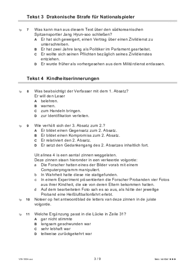 Opgaven examen VWO Duits 2021, tijdvak 1. Pagina 3