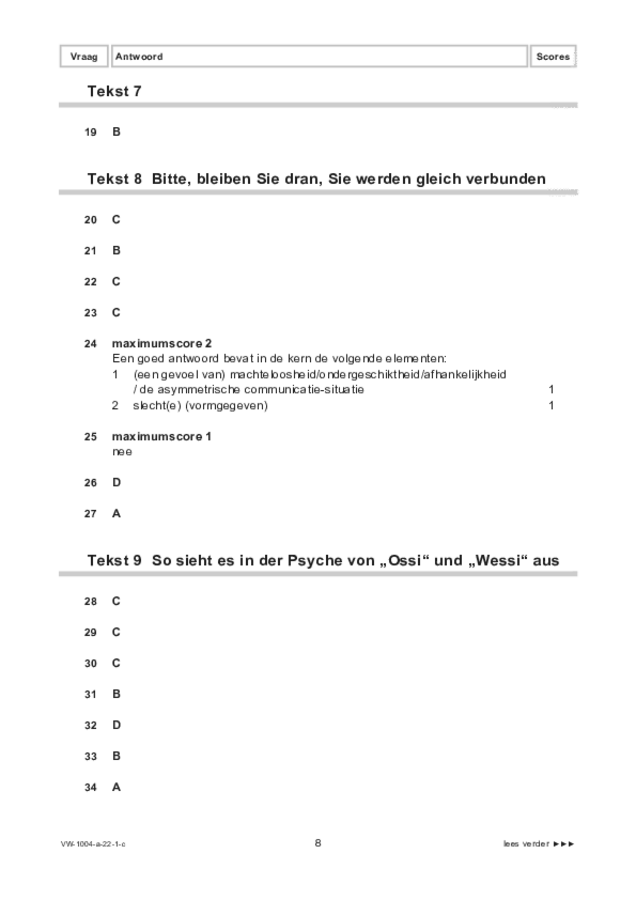 Correctievoorschrift examen VWO Duits 2022, tijdvak 1. Pagina 8