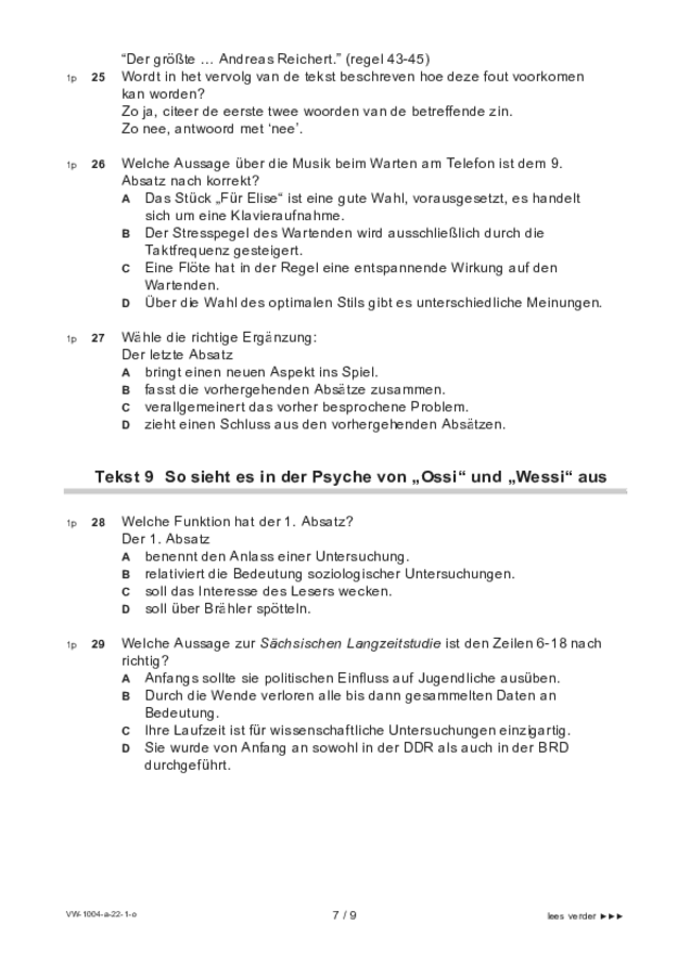 Opgaven examen VWO Duits 2022, tijdvak 1. Pagina 7