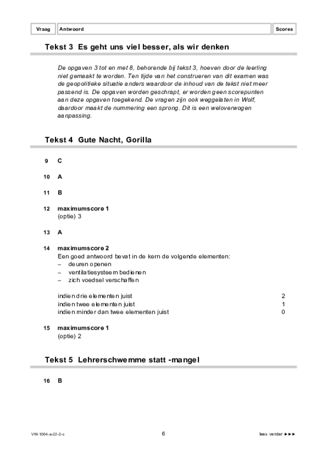 Correctievoorschrift examen VWO Duits 2022, tijdvak 2. Pagina 6